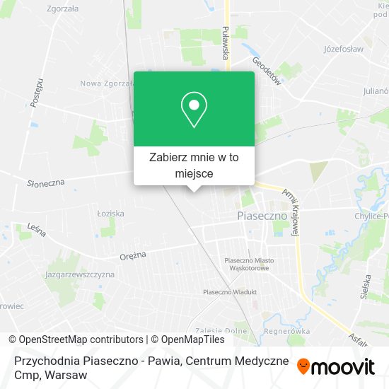 Mapa Przychodnia Piaseczno - Pawia, Centrum Medyczne Cmp