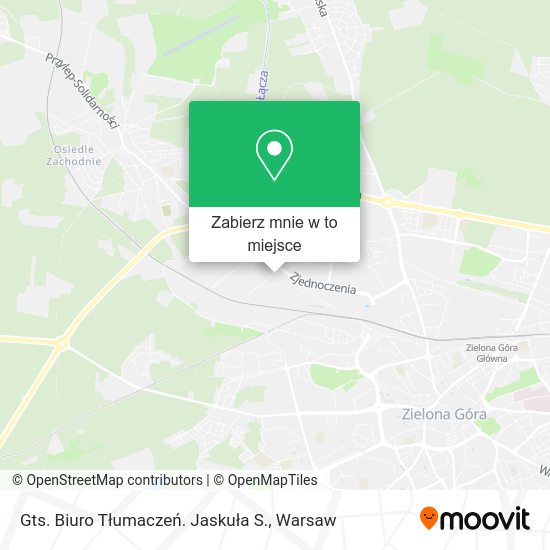 Mapa Gts. Biuro Tłumaczeń. Jaskuła S.