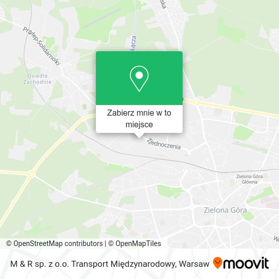 Mapa M & R sp. z o.o. Transport Międzynarodowy