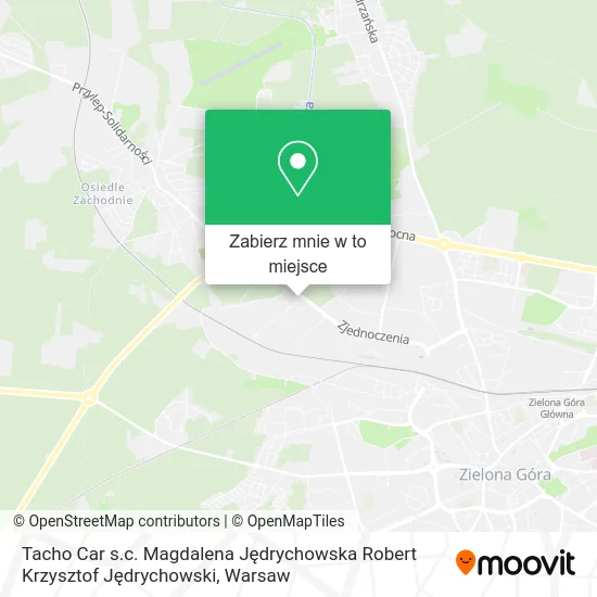 Mapa Tacho Car s.c. Magdalena Jędrychowska Robert Krzysztof Jędrychowski