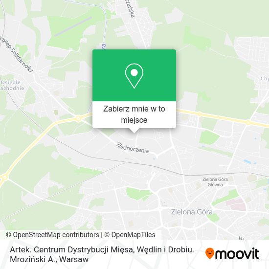 Mapa Artek. Centrum Dystrybucji Mięsa, Wędlin i Drobiu. Mroziński A.