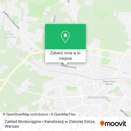 Mapa Zakład Wodociągów i Kanalizacji w Zielonej Górze