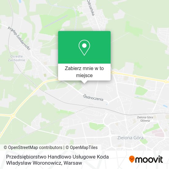 Mapa Przedsiębiorstwo Handlowo Usługowe Koda Władysław Woronowicz