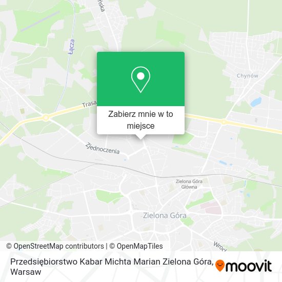 Mapa Przedsiębiorstwo Kabar Michta Marian Zielona Góra