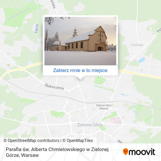 Mapa Parafia św. Alberta Chmielowskiego w Zielonej Górze