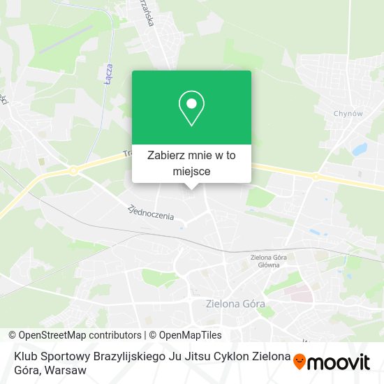 Mapa Klub Sportowy Brazylijskiego Ju Jitsu Cyklon Zielona Góra