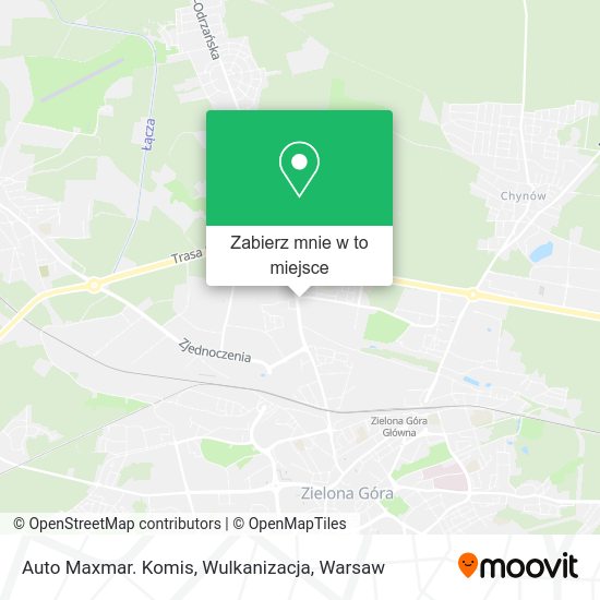 Mapa Auto Maxmar. Komis, Wulkanizacja