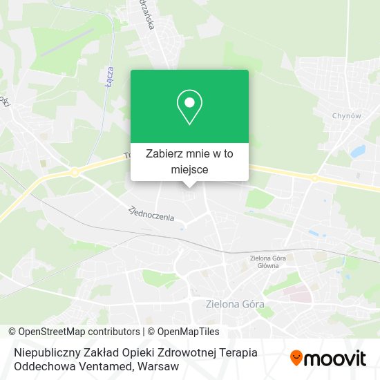 Mapa Niepubliczny Zakład Opieki Zdrowotnej Terapia Oddechowa Ventamed