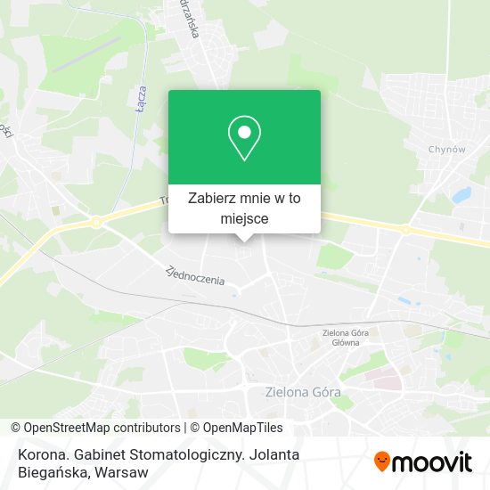 Mapa Korona. Gabinet Stomatologiczny. Jolanta Biegańska