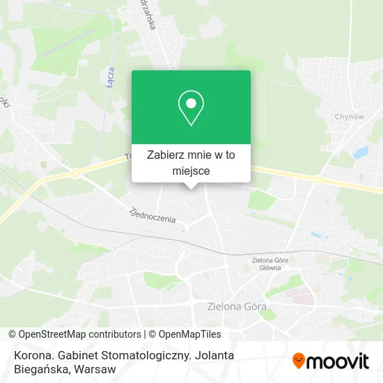 Mapa Korona. Gabinet Stomatologiczny. Jolanta Biegańska