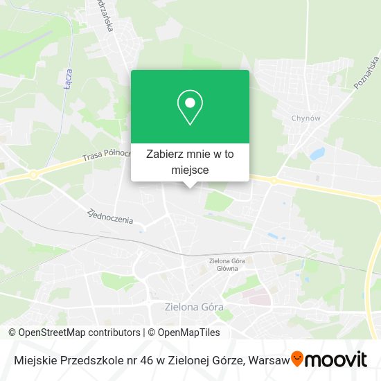 Mapa Miejskie Przedszkole nr 46 w Zielonej Górze