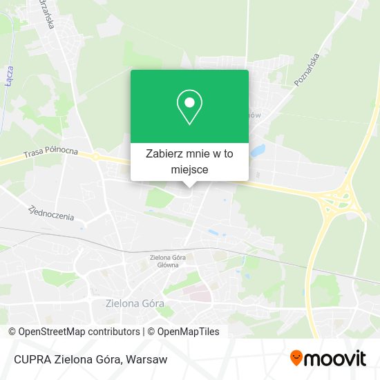 Mapa CUPRA Zielona Góra