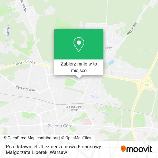 Mapa Przedstawiciel Ubezpieczeniowo Finansowy Małgorzata Liberek