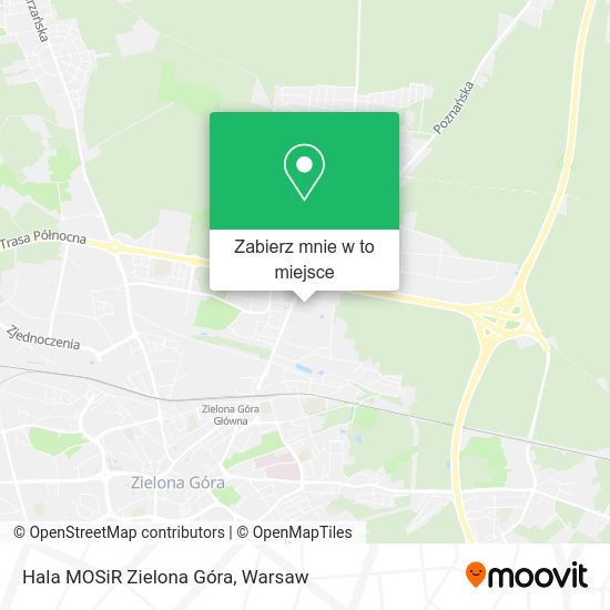 Mapa Hala MOSiR Zielona Góra