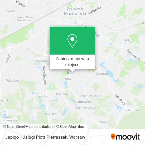 Mapa Japigo - Usługi Piotr Pietraszek