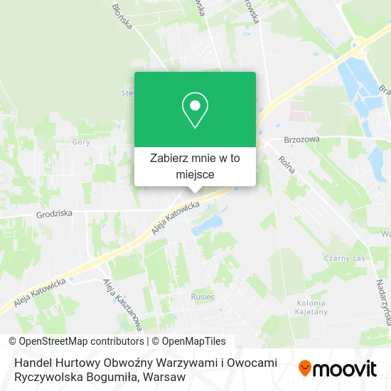 Mapa Handel Hurtowy Obwoźny Warzywami i Owocami Ryczywolska Bogumiła