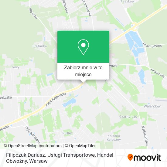 Mapa Filipczuk Dariusz. Usługi Transportowe, Handel Obwoźny