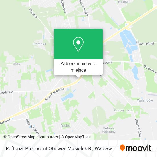 Mapa Reftoria. Producent Obuwia. Mosiołek R.