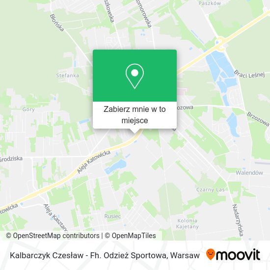 Mapa Kalbarczyk Czesław - Fh. Odzież Sportowa