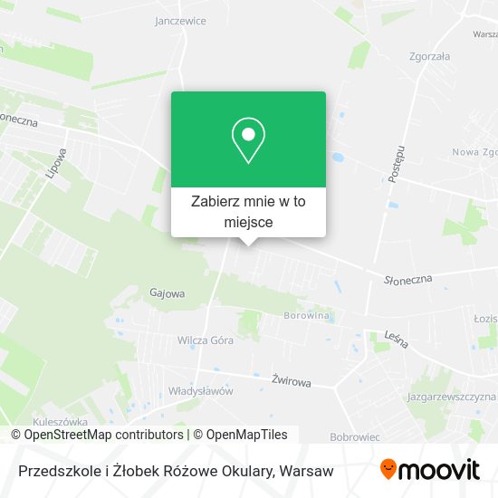 Mapa Przedszkole i Żłobek Różowe Okulary