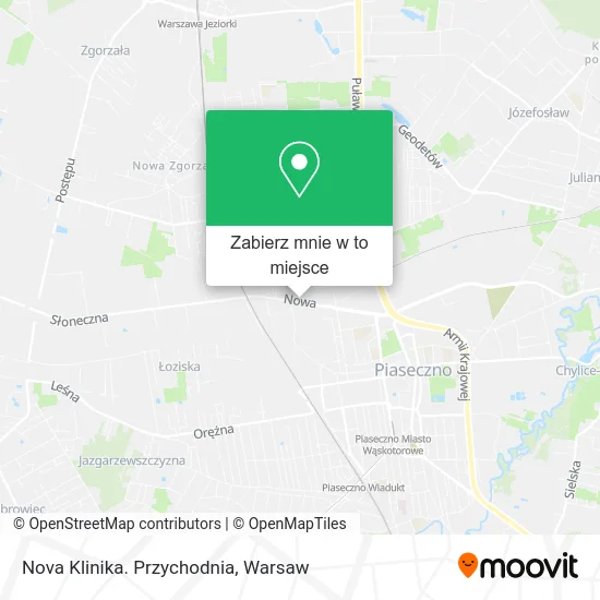 Mapa Nova Klinika. Przychodnia