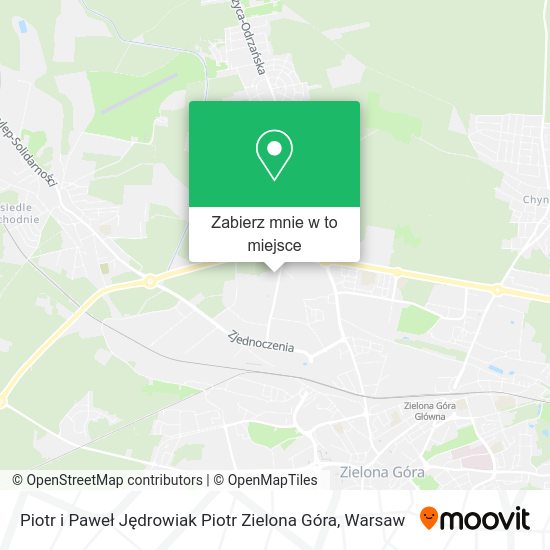 Mapa Piotr i Paweł Jędrowiak Piotr Zielona Góra