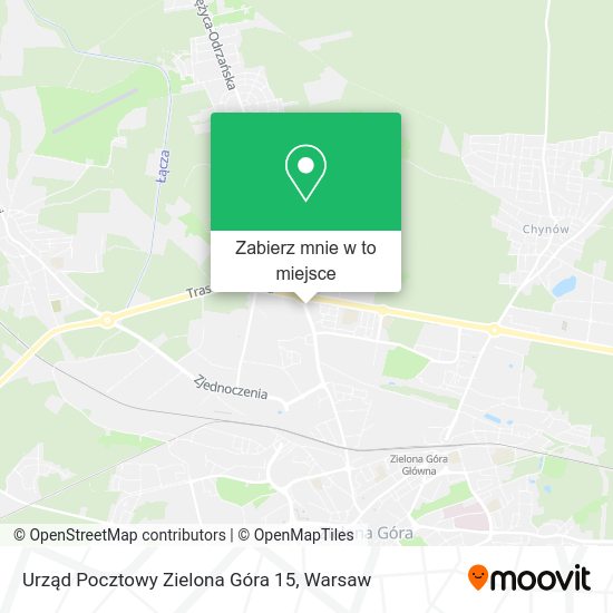 Mapa Urząd Pocztowy Zielona Góra 15