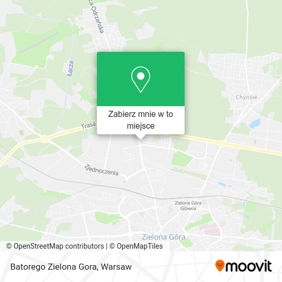 Mapa Batorego Zielona Gora