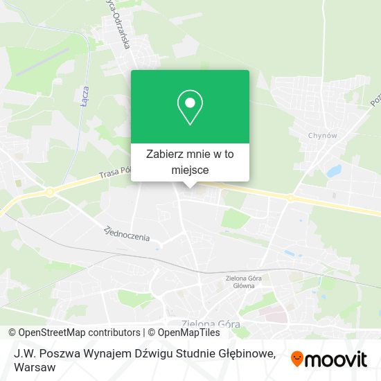 Mapa J.W. Poszwa Wynajem Dźwigu Studnie Głębinowe