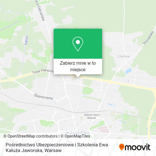 Mapa Pośrednictwo Ubezpieczeniowe i Szkolenia Ewa Kałuża Jaworska