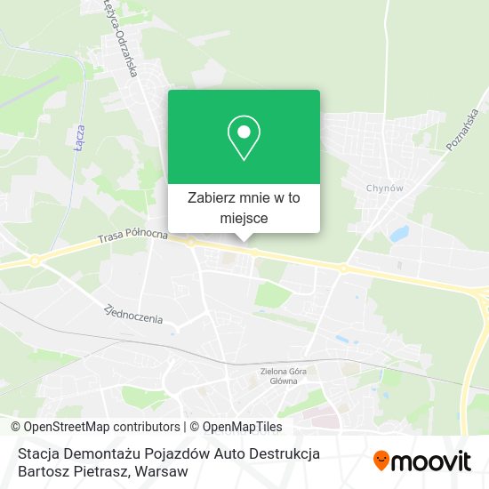 Mapa Stacja Demontażu Pojazdów Auto Destrukcja Bartosz Pietrasz