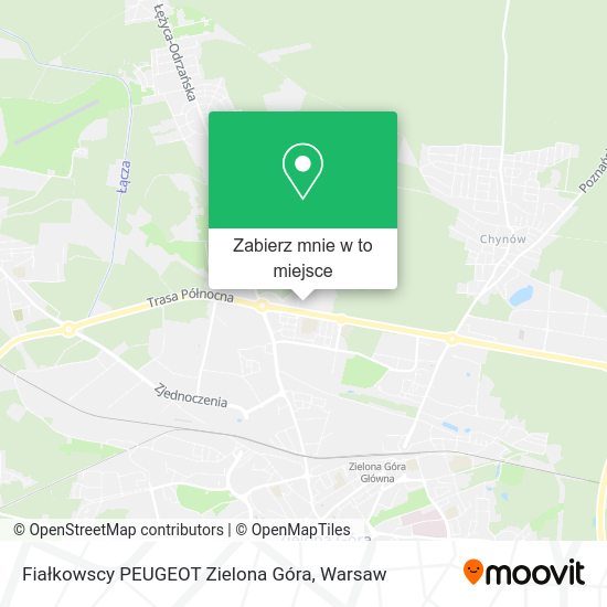 Mapa Fiałkowscy PEUGEOT Zielona Góra