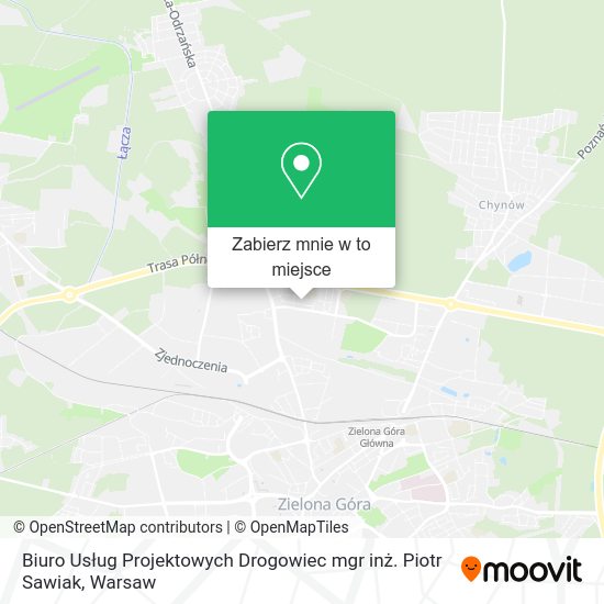 Mapa Biuro Usług Projektowych Drogowiec mgr inż. Piotr Sawiak