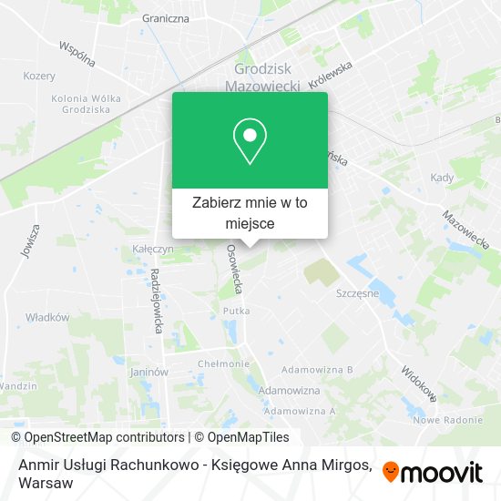 Mapa Anmir Usługi Rachunkowo - Księgowe Anna Mirgos