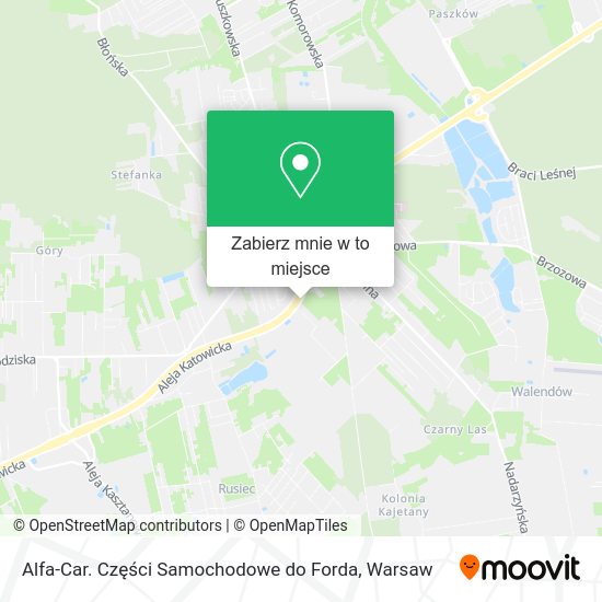 Mapa Alfa-Car. Części Samochodowe do Forda