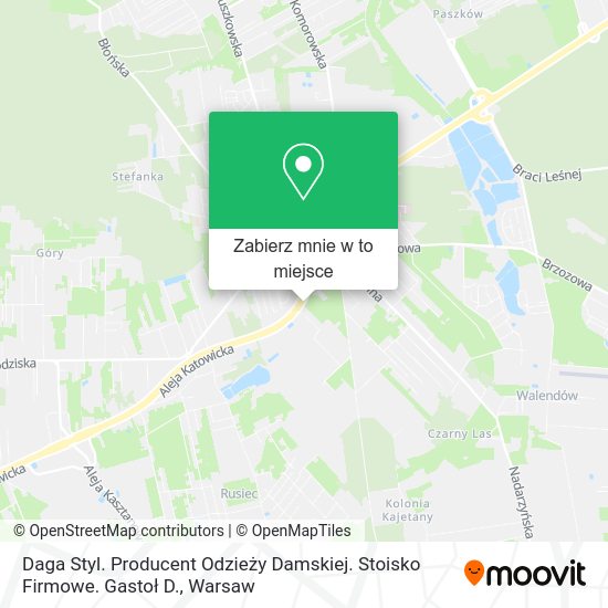 Mapa Daga Styl. Producent Odzieży Damskiej. Stoisko Firmowe. Gastoł D.