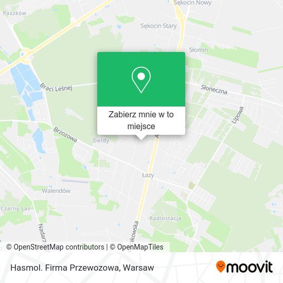 Mapa Hasmol. Firma Przewozowa