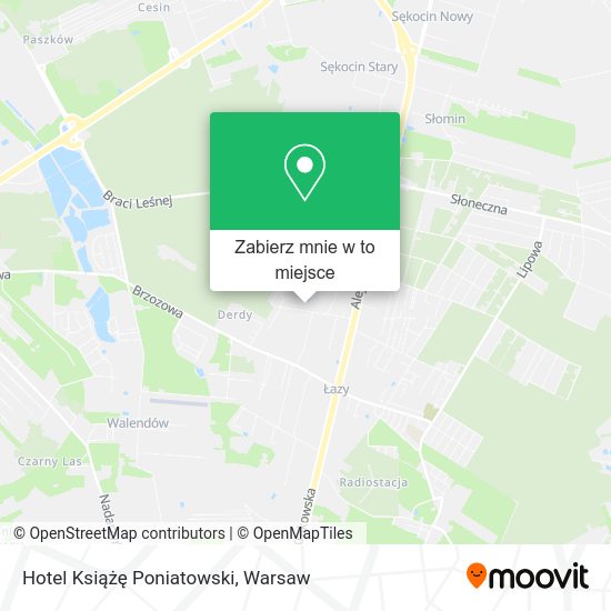 Mapa Hotel Książę Poniatowski