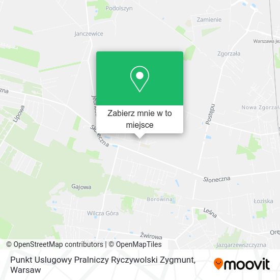 Mapa Punkt Uslugowy Pralniczy Ryczywolski Zygmunt