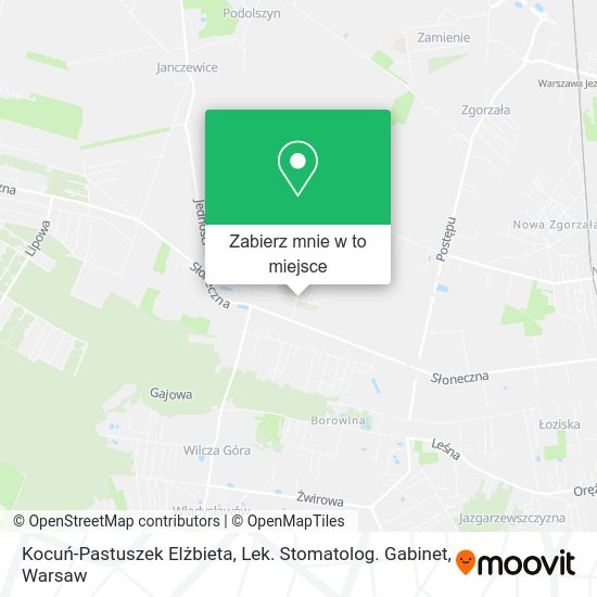 Mapa Kocuń-Pastuszek Elżbieta, Lek. Stomatolog. Gabinet