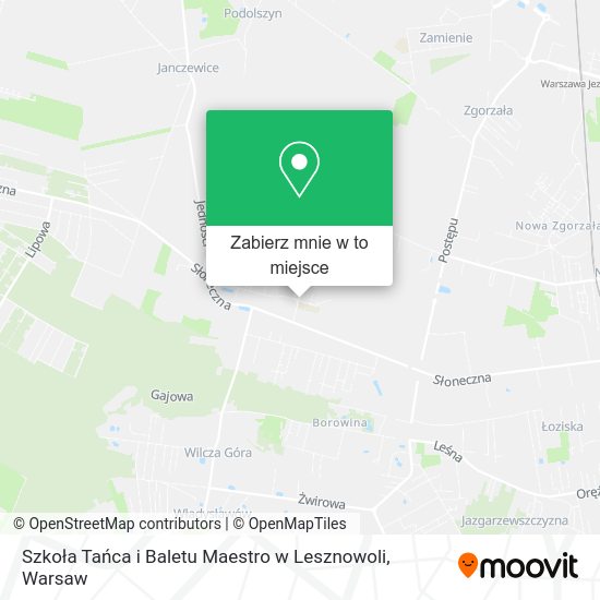 Mapa Szkoła Tańca i Baletu Maestro w Lesznowoli