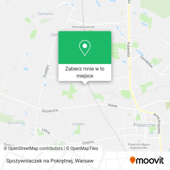 Mapa Spożywniaczek na Pokrętnej