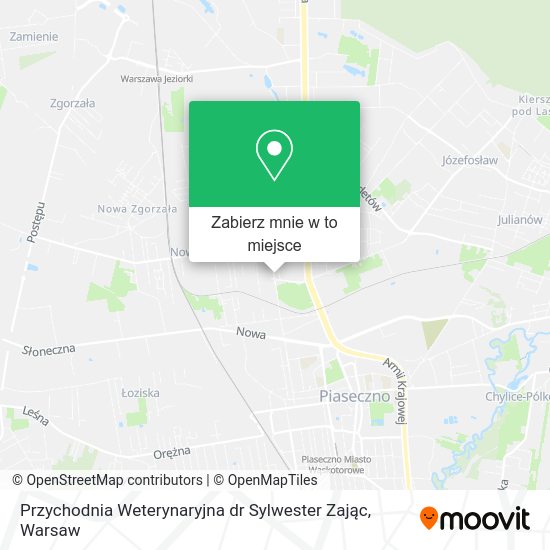 Mapa Przychodnia Weterynaryjna dr Sylwester Zając