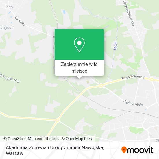 Mapa Akademia Zdrowia i Urody Joanna Nawojska