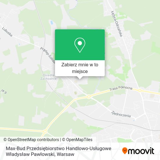 Mapa Max-Bud Przedsiębiorstwo Handlowo-Usługowe Władysław Pawłowski