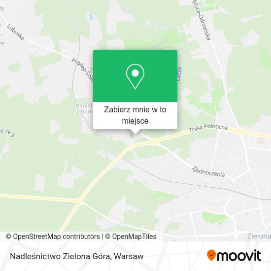 Mapa Nadleśnictwo Zielona Góra