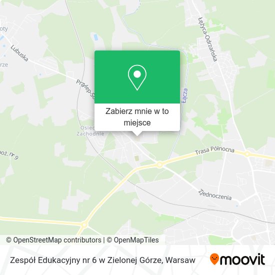 Mapa Zespół Edukacyjny nr 6 w Zielonej Górze