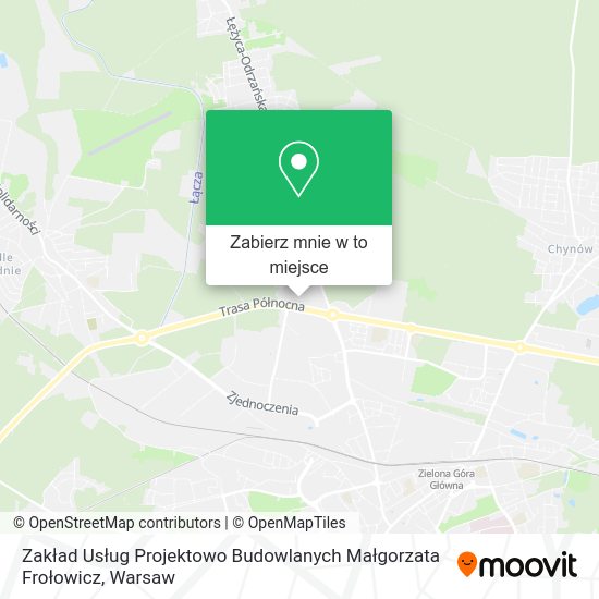 Mapa Zakład Usług Projektowo Budowlanych Małgorzata Frołowicz