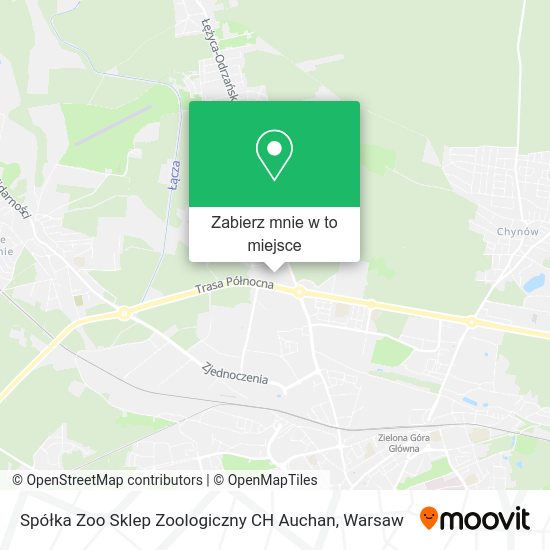 Mapa Spółka Zoo Sklep Zoologiczny CH Auchan