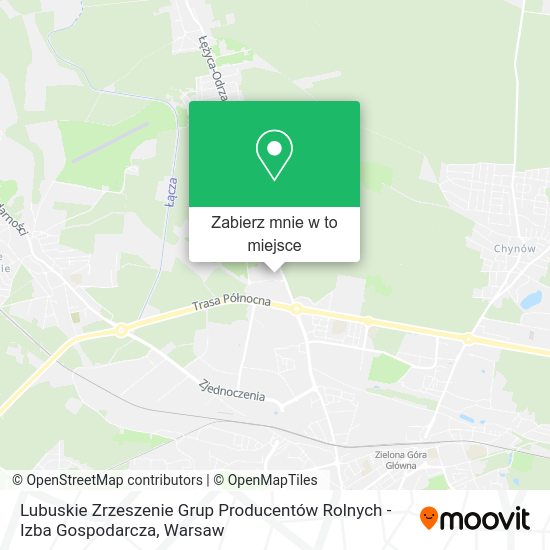 Mapa Lubuskie Zrzeszenie Grup Producentów Rolnych - Izba Gospodarcza